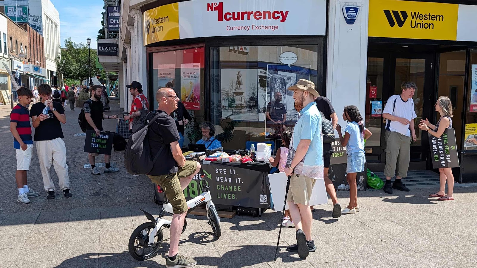 Project 180 Volunteers Hold Conversations Across the Town Centre